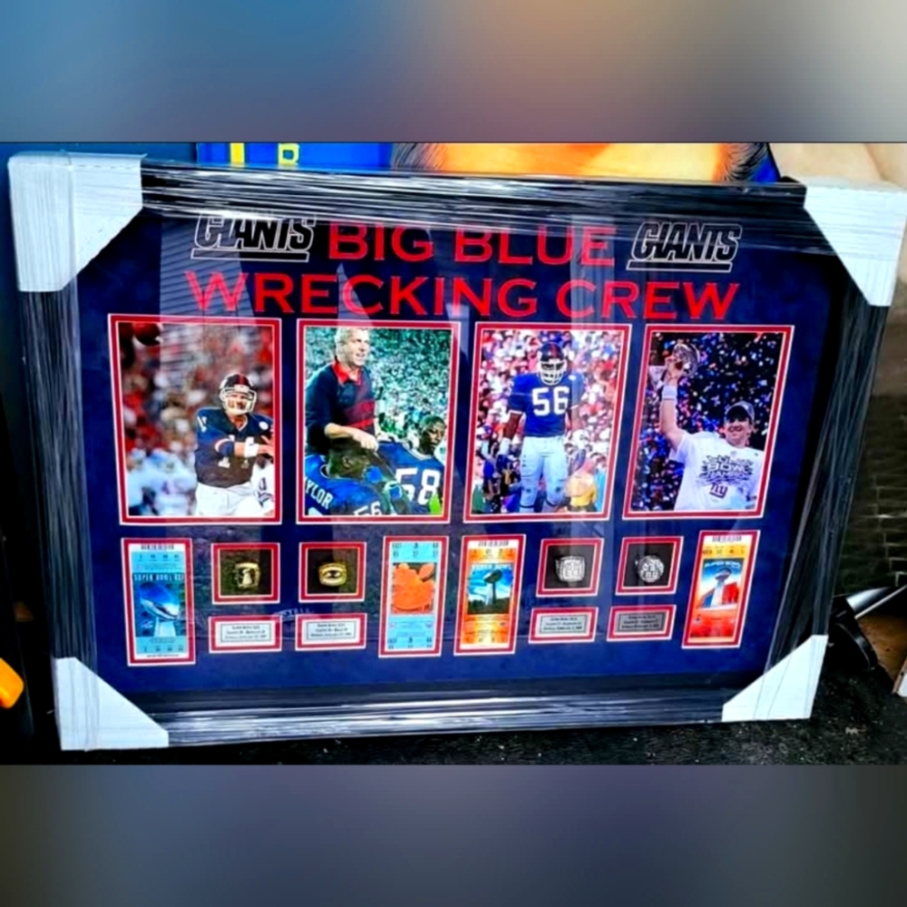 Giants One Of A Kind Big Blue Wrecking Crew Mixed Media Art